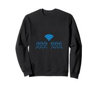Stickman Praying to WiFi Stick Figure Doodle imprimée drôle Sweatshirt
