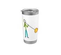 Stickman soufflage de verre Gobelet isotherme en acier inoxydable double paroi