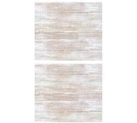 Stick'N Look - Lot de 2 Stickers Muraux Bois 70x80cm Blanc Blanc