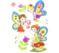 Stick'n Look - Sticker 3D Fée - 30 x 40 cm - Bleu Jaune G