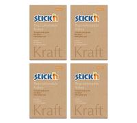 Stick'n Sticky Notes Post-Pad Jot It On #2 76 x 51 mm Kraft Brown Lot de 4 blocs