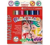 Sticks de Maquillage Sans Parabènes 10g - Playcolor Make Up Metallic Pocket - 6 couleurs métalliques assorties - 01011 Assortiments G