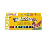 Sticks de Peinture Gouache Solide 10g - Playcolor Basic One - 12 couleurs assorties - 10731
