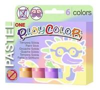 Sticks de Peinture Gouache Solide 10g - Playcolor Pastel One - 6 couleurs assorties - 18401 Assortiments G