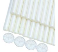Sticks de sceau de cire, Atopbb 26pcs Klebepistole Sticks de sceau de cire pour tampon de sceau de cire, Mini Sticks de pistolet de sceau de cire pour 0,28'' Klebepistole (Blanc Nacré)