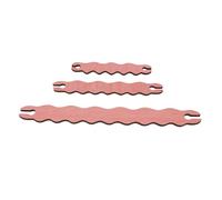 Sticks de Tissage de Navettes en Bois, Conception Ondulée en Bois de Crochet en Bois Ensemble de 3, Artisans 143x24 Mm, 193x25 Mm, 295x32 Mm de Crochet de Crochet Navettes avec