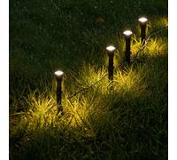 10 spots lumineux solaires STICKY PICK 6m à piquer balisage allée LED blanc chaud