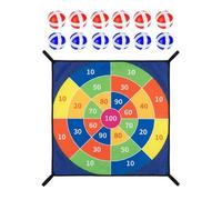 Sticky Ball Game, Trampoline Target Board, 29,13 x 29,13 pouces Dart Game Set, Indoor Outdoor Toy for Kids Adults Backyard Party Birthday Neighborhood Use Fun Sports Activity Interactive