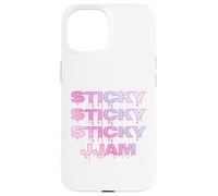 Sticky Jam Jammy Jam Dripping Jammy Jam Rose & Bleu Coquette Coque pour iPhone 15