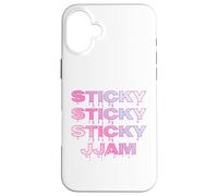 Sticky Jam Jammy Jam Dripping Jammy Jam Rose & Bleu Coquette Coque pour iPhone 16 Plus