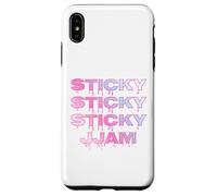 Sticky Jam Jammy Jam Dripping Jammy Jam Rose & Bleu Coquette Coque pour iPhone XS Max