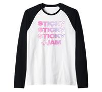 Sticky Jam Jammy Jam Dripping Jammy Jam Rose & Bleu Coquette Manche Raglan