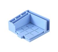 Sticky Note Dispenser with Stencil & Pen Holder - Fits 3x3 & 4x4 Pads | 4.37"x3.94"x1.97" ABS Construction, Built-in Sheet Music/Line Drawing Stencil, Integrated Pen Holder Slot for 3x3/4x4 Pads