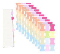 Sticky Notes, 240 Pièces de Notes Adhésives en Couleurs 15,3 x 8,5 cm Marqueurs Latéraux Feuilles Adhésives pour le Bureau École Organisation pour les Étudiants Enseignants Employés de Bureau Pratique