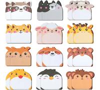 Sticky Notes,24pcs Mini Notes Autocollantes Mignon,720 Feuilles Note Adhésives En Forme Animaux Bloc Mémo Pour Les Études,La Maison,Le Bureau,La Colocation Ou Les Cadeaux- 60x 55 Mm.