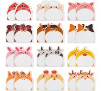 Sticky Notes,24pcs Mini Notes Autocollantes Mignon,720 Feuilles Note Adhésives En Forme Animaux Bloc Mémo Pour Les Études,La Maison,Le Bureau,La Colocation Ou Les Cadeaux- 60x 55 Mm.[B179]