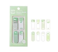 Sticky Notes Étiquettes 120 feuilles d'étiquettes inscriptibles Marque-page Marque-page Texte Highlighter Bandes adhésives transparentes pour animaux de compagnie Notes Papier pour animaux de
