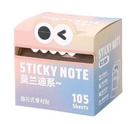 Sticky Notes, Pull-Out Sticker Tabs Roll, 7.5x7cm/2.95x2.76 inches 105 Sheets Colorful Memo Pads, Rolls Multicolor for School Notebook Highlights Reminder Home Use Paper