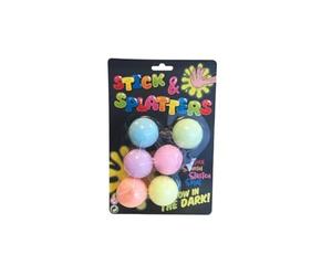 Sticky Stretch Globbles Balls Glow in the Dark, 6pcs 24391