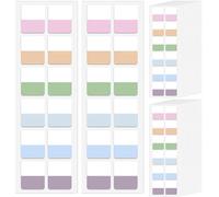 Sticky Tabs,1200 Pieces Colorful Page Marker Strips,25x28mm Sticky Page Markers,Transparent Index-Tabs,Highlighter Strips Notes For Annotating Books (A)