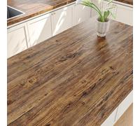 Stickyart Marron Papier Adhesif Pour Meuble Bois Chene 60cmX400cm Papier Peint Effet Bois Rustique Résistant à L'usure Revêtement Adhésif Meuble Cuisine Imperméable Papiers Peints Decoratifs Armoires