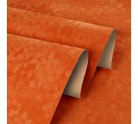 Stickyart Papier Peint Autocollant Mural en Velours Orange 30X800cm Revetement Mural Vintage Papier Adhésif Pour Meuble Chambre Rouleau Adhesif Decoratif Bote À Bijoux Placard Tiroir Pour Meuble