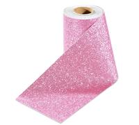 Stickyart Papier Peint Pailleté Rose 10 x 400cm Film Autocollant Meuble Chambre de Fille Bricolage Sticker Meuble Adhésif Pailleté Rose Autocollant Parfait pour la Décoration Murale