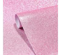 Stickyart Papiers Peints 40x700cm Papier Peint Rose Pailleté Revêtement Adhésif Meuble pour Chambre de Filles & Projets d'Artisanat Papier Peint Adhésif Chambre Rose Idéal pour la Décoration