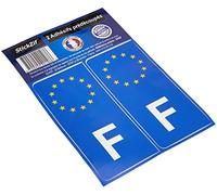 STICKZIF SPEF Autocollant Plaque France Europe, Set de 2