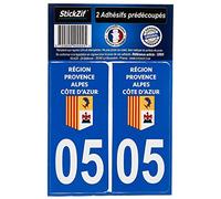 STICKZIF SR05 Autocollant Plaque Département 05, Set de 2