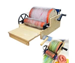 STIDEsknautic Cardeuse à Tambour Professionnelle pour Laine | Machine à Carder Haute Qualité | pour Peignage Mélange et Filage de Fibres Textiles | Parfaite pour Fileurs et Artistes de la Fibre 24cm