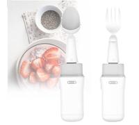 STIDEsknautic Ensemble cuillère et Fourchette Parkinson pour Personnes âgées,ustensiles Parkinson,pour tremblements des Mains et faiblesse Musculaire,arthrite,maladie de Parkinson