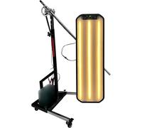 STIDEsknautic Lampe de débosselage sans Peinture PDR Robuste, 6 Couleurs,Plaque réflectrice LED,Outils de réparation de Bosses de carrosserie,avec Support réglable et roulettes,95 × 26 cm Black