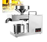 STIDEsknautic Presse à Huile Électrique 700W,Extracteur d'huile à Chaud/Froid,Acier Inoxydable 304,pour graines de Lin, arachides, sésame et Tournesol,Usage Maison & Commerce