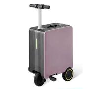 STIDEsknautic Valise Intelligente Électrique avec Siège Intégré, Portable 36 L, Charge 120 kg, Bagage Cabine en Aluminium Purple