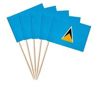 stidsds Lot de 100 cure-dents nationaux Drapeau B (Sainte-Lucie)