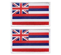 stidsds Lot de 2 écussons brodés à motif de drapeau hawaïen pour vêtements, chapeaux, sacs à dos, décorations de fierté