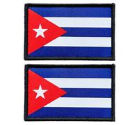 stidsds Lot de 2 écussons brodés avec drapeau cubain, militaire, tactique auto-agrippante pour vêtements, chapeaux, sacs à dos, décorations de fierté