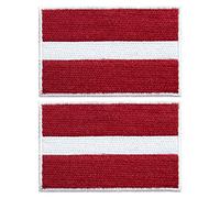 stidsds Lot de 2 écussons brodés avec drapeau de la Lettonie Lettonie pour vêtements, chapeaux, sacs à dos, décorations de fierté