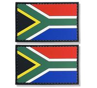 Stidsds Lot de 2 écussons drapeau de l'Afrique du Sud - Tactique militaire sud-africaine en PVC avec fermeture pour vêtements, chapeaux, sacs à dos, décorations de fierté