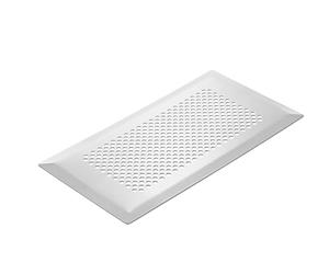 Stiebel Eltron 231973 FG-BW Grille d'aération rectangulaire pour sortie de sol LVE FA Convient pour le sol dans la zone de ventilation laquée, design circulaire, enfichable, acier inoxydable blanc