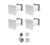 Stiebel Eltron LWE 40-4 Comfort 204216 Kit complet de ventilation d'intérieur avec récupération de la chaleur et échangeur de chaleur en aluminium et protection acoustique pour env. 80 m²