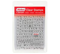 stieber Clear Stamps Lot de tampons transparents (veuillez sélectionner le motif/le thème souhaité ci-dessous) (alphabet décoratif - Alphabet décoratif pour fois).