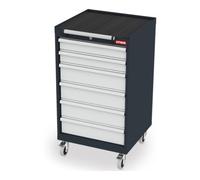 STIER Armoire à tiroirs mobile STIER avec 6 tiroirs lxPxH 600x575x1090 mm Quantité:1