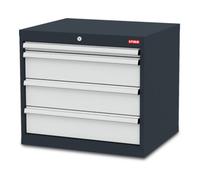 STIER Armoire à tiroirs STIER, avec 4 tiroirs lxPxH 700x575x620 mm Quantité:1