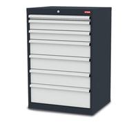 STIER Armoire STIER avec 7 tiroirs, lxPxH 700x575x1 020 mm, avec kit de compartimentage Quantité:1