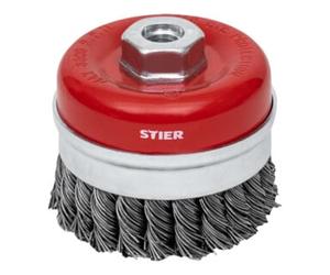 STIER Brosse boisseau STIER Ø 80 mm, M14, 0,8 mm, torsadée, acier Quantité:1