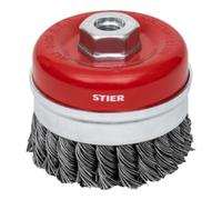 STIER Brosse boisseau STIER Ø 80 mm, M14, 0,8 mm, torsadée, acier Quantité:1