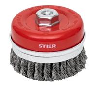 STIER Brosse boisseau STIER STIER Ø 100 mm, M14, 0,5 mm, torsadée, acier Quantité:1