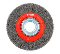 STIER Brosse circulaire STIER Ø 150 mm, diamètre d'alésage 20 mm, 0,35 mm, ondulée, acier Quantité:1